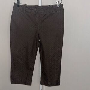 Ann Taylor Margo Jacquard Capris Size 10 Petite